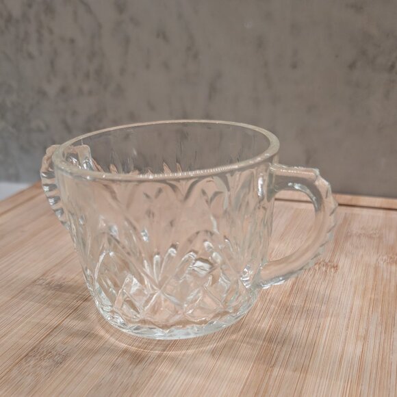 Vintage 1940's Pressed Glass Sugar Bowl - Picture 2 of 7